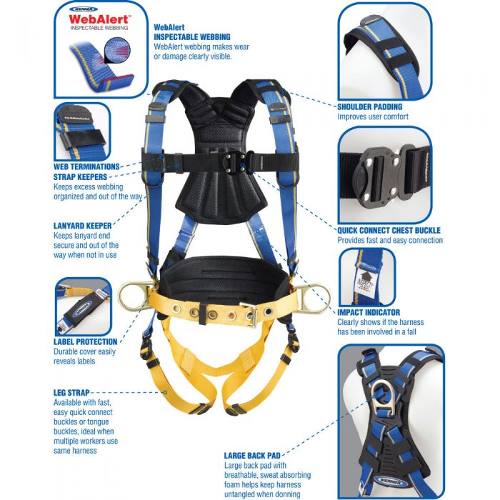 Buy Werner Blue Armor 2000 Construction Harness (with three D rings ...